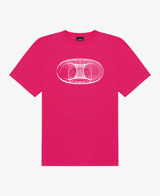 GAFFER PINK WORLD GRAPHIC T-SHIRT