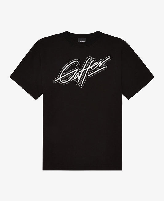 GAFFER BLACK & WHITE SIGNATURE LOGO T-SHIRT