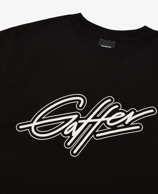 GAFFER BLACK & WHITE SIGNATURE LOGO T-SHIRT