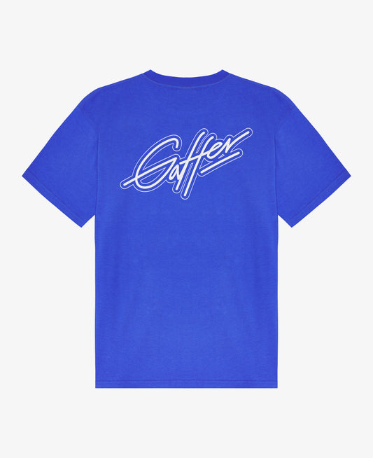 GAFFER COBALT BLUE & WHITE SIGNATURE T-SHIRT