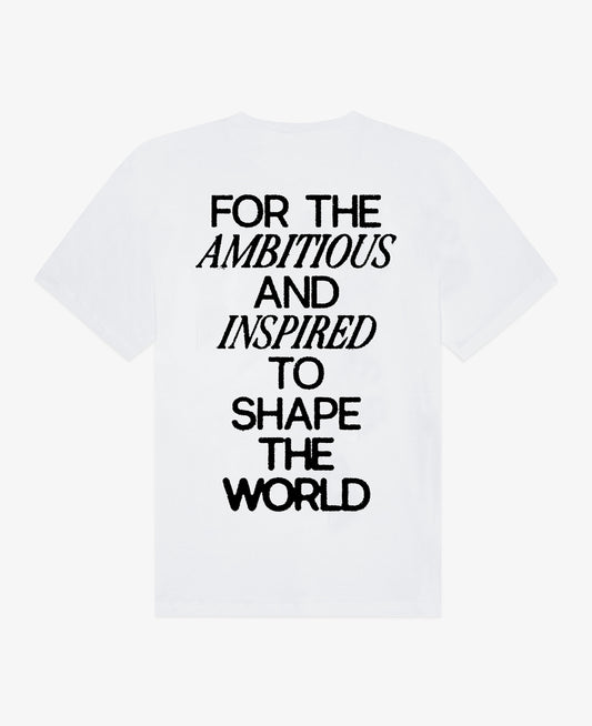 GAFFER WHITE & BLACK FOR THE AMBITIOUS T-SHIRT